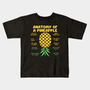 anatomy of a pineapple Kids T-Shirt